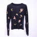 90s Sheer Black Mesh Asian Tattoo Goth Top