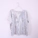 90s Metallic Silver Sequin Tee