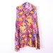 90s Gauze Pastel Sheer Floral Button Up Shirt Dress