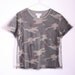 90s Sheer Mesh Overlay Camouflage Camo Crop Top