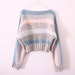 SALE Pastel Loose Knit Slouchy Cropped Mohair Sweater