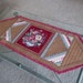Quilted Table Runner, Fall Colors, Floral, Brown and Burgundy