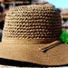 Brown Floppy Hat with Bright Green Rosette