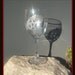 Pentacle with Oak Leaves Hand engraved glass one of a kind Pagan Goblet wiccan pentagram Altar Solstace Yule