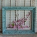 Shabby Vintage Aqua Blue Wood Ornate Vintage Frame Paris Apartment Wall decor Hanging Photography Prop
