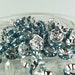 100 Rhinestone Rondelle Spacers Aquamarine 8mm