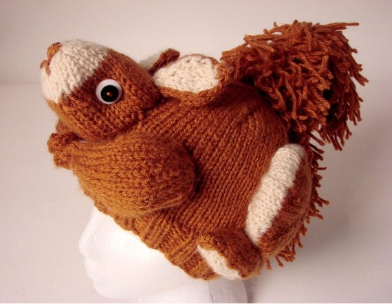 PATTERN - Knit Squirrel Hat