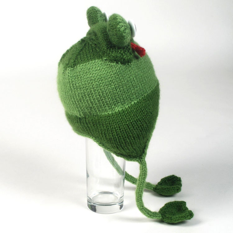 PATTERNKnit Frog Hat from ROFLHatFactory on Etsy Studio