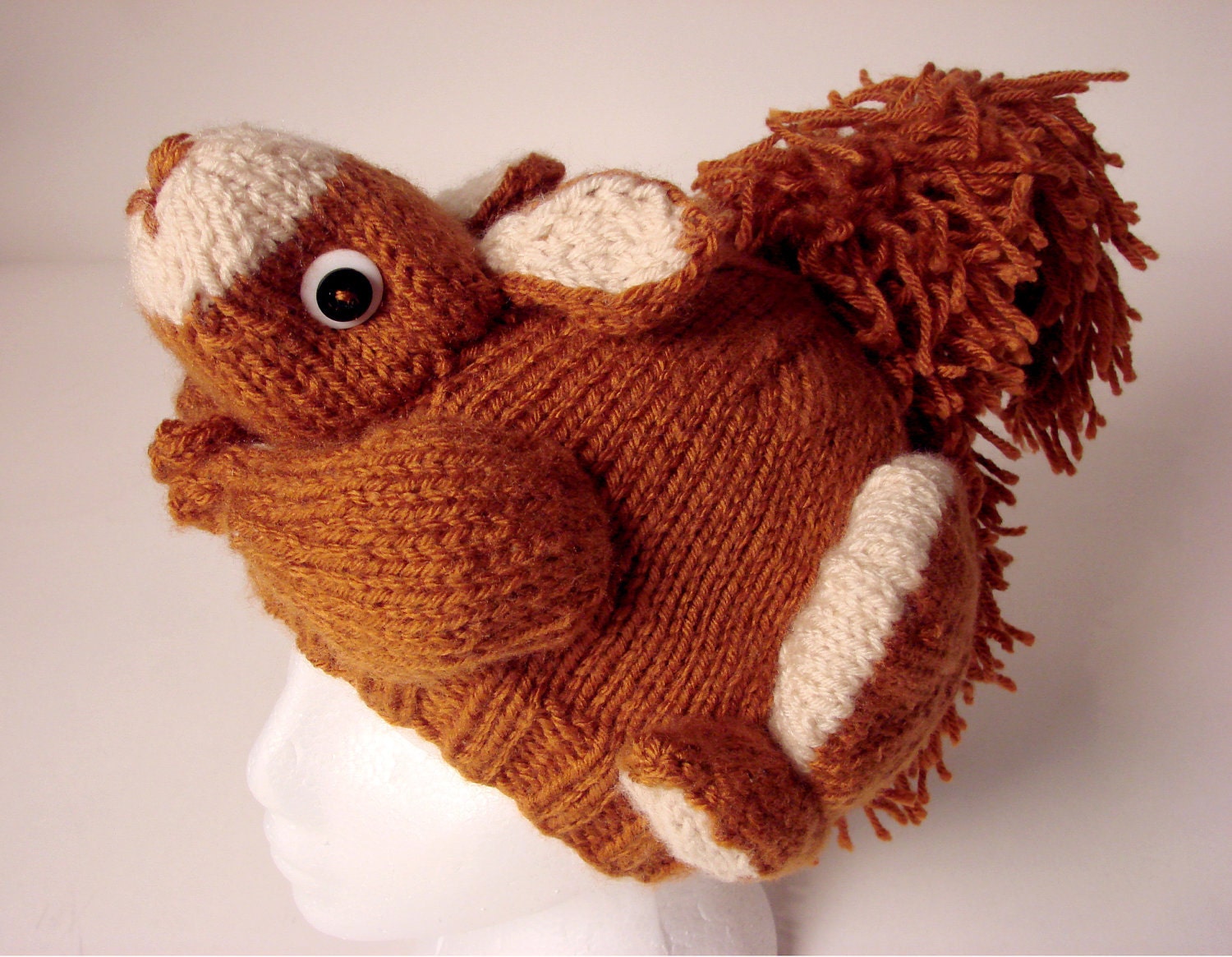 PATTERN Knit Squirrel Hat