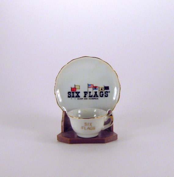 Items similar to Six Flags over MidAmerica Souvenir Cup Saucer and