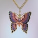 Butterfly Cloisonne Necklace Vintage Monet