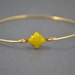 Single stone Sunny yellow modern bangle bracelet