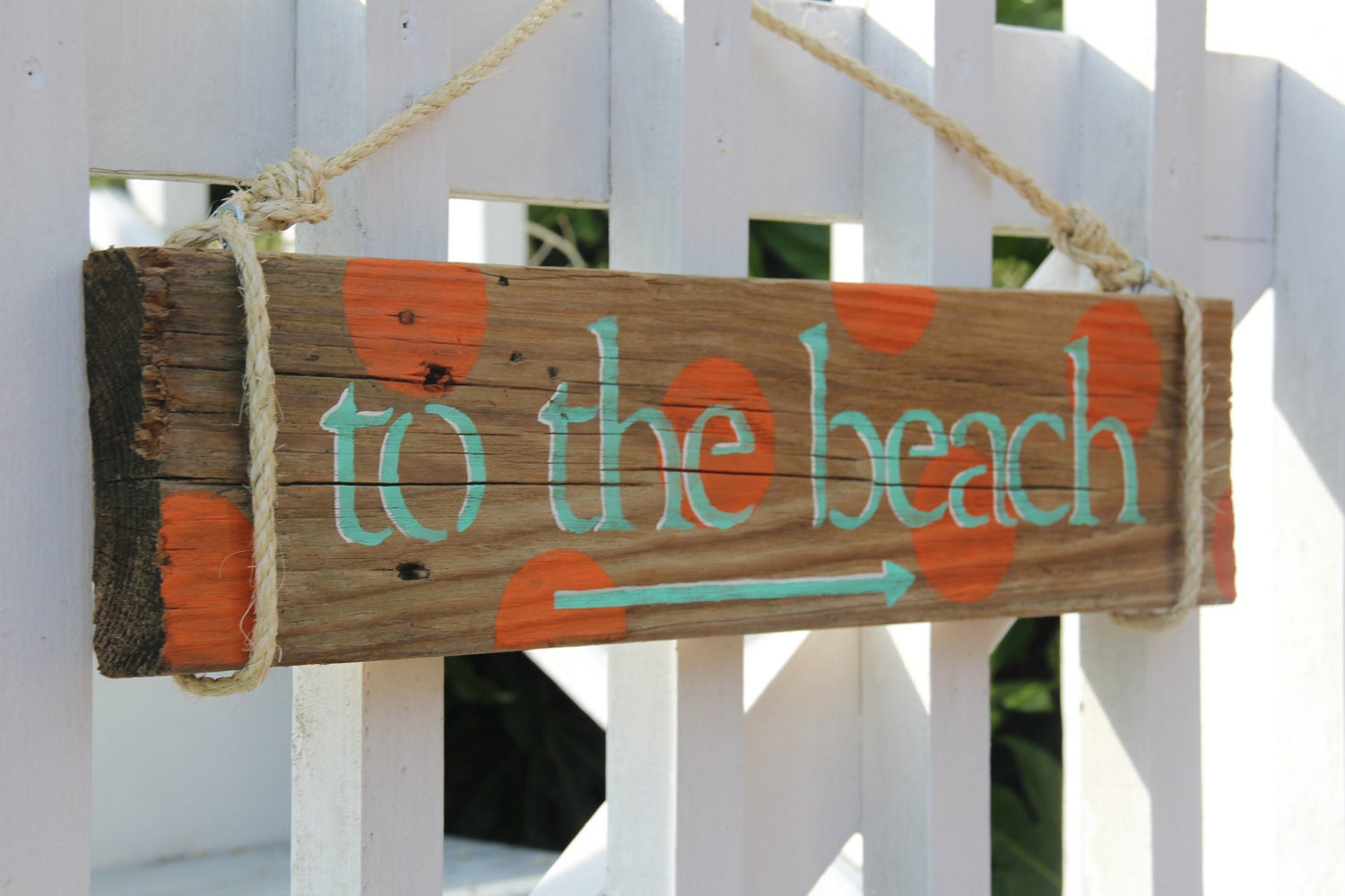 Reclaimed Wood Sign To The Beach Coastal Chic
