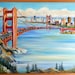 Golden Gate Way, San Francisco Bay Oil, Framed 36 x 24 in., Original Dan Leasure Oil, Framed 36 x 24 in