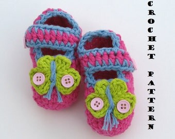 Childrens Slippers, Mary Jane Slippers, Crochet Pattern PDF,Easy, Great for Beginners, Shoes Crochet Pattern Slippers, Pattern No. 3