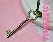 Items similar to Unique brass Lock and Key Necklace on Etsy