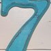 Distressed Wood Number 7 Cottage Beach Wall Decor