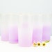 SUPER SALE 24 Hours ONLY Set of Six Vintage Lavender Blendo Frosted Glasses