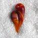 Heart Necklace Glass Jewelry Pendant Lampwork Boro Heart Fiery Heart