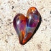 Glass Heart Pendant Jewelry Necklace Lampwork Hand Blown Boro SRA Heart Red Purple Blue HazeFree Shipping