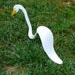 plastic egret lawn ornament