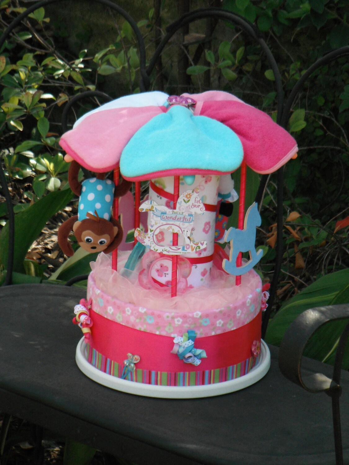 Items similar to Carousel Diaper Cake on Etsy