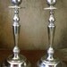 Vintage Pair of Tall Silver Plate Candlesticks (2 pieces)