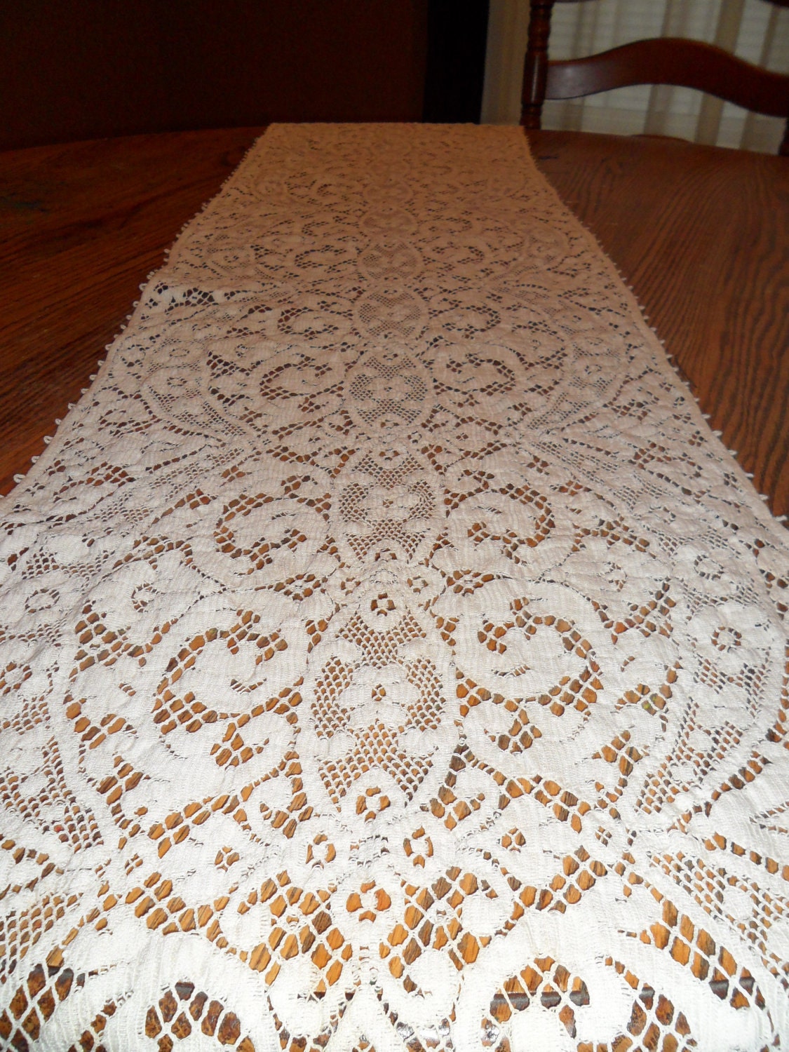 Vintage lace table runner by UrbanGraceLLC on Etsy