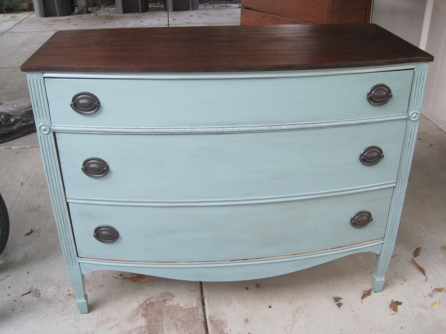 Antique Style Blue Dresser by mustardseedfurniture on Etsy