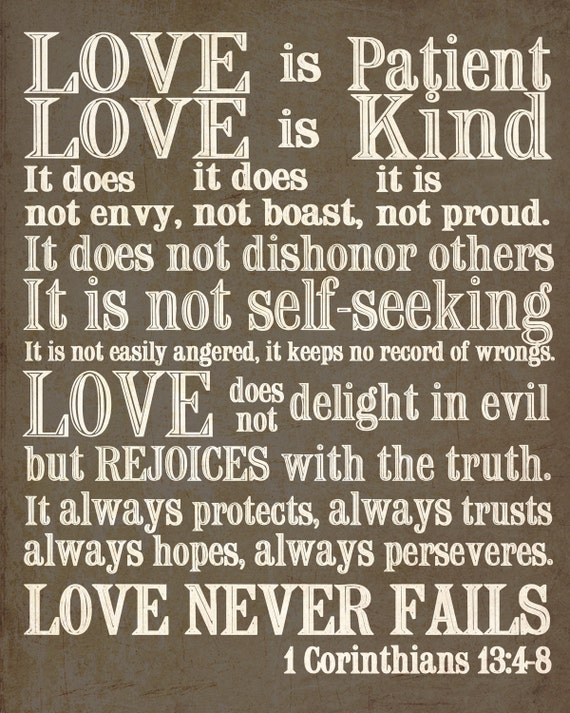 8x10 Print 1 Corinthians 13 Love Is Patient   Il 570xN.292456223 