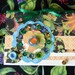 Sparkle Flower Card, Handmade Card, Mixed Media Art Card, 5.5 x 4.5