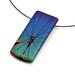 OOAK Polymer Clay Pendant Necklace In Blue And Green, Abstract Jewelry
