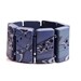 Original Polymer Clay Art Bracelet In Blue, Elastic Bracelet