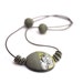 Unique Statement Necklace, Chartreuse And Gray Modern OOAK Necklace