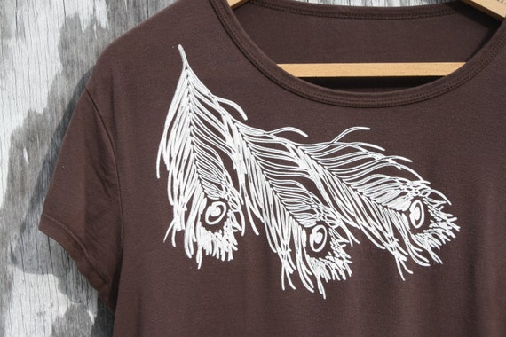 feather design t shirt