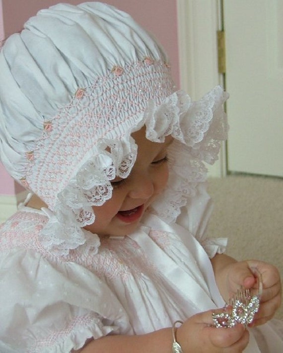 Heirloom Hand Smocked newborn infant baby Christening