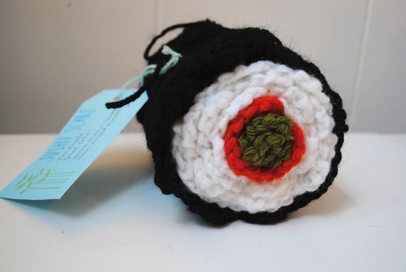 Sushi Scarf (unrolls to be a full length scarf)