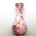 Pink and Gold Vase 1969 Swirl Painted Vintage Plum, Marroon Signed and Dated One of a Kind