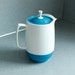 1950s Vintage Pitcher Thermos Insulated Ware White Sky Blue