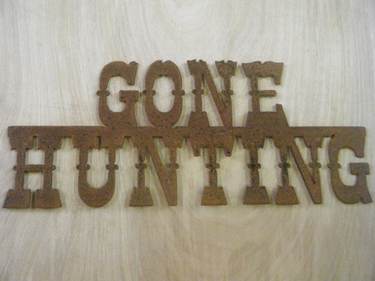 Hunting by RockinBTradingCo Gone hunting SHIPPING FREE rustic Rustic Metal Rusted signs