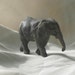 Gray African Elephant Miniature Heirloom Porcelain Sculpture