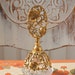 Vintage Mid Century Matson Perfume Bottle with Floral Gold Gilt Filigree