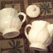 Winter White Lace Shafford Creamware White Lace design