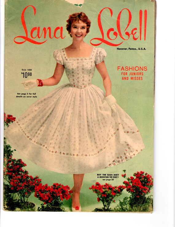 Vintage 1950s Lana Lobell dress catalog Hanover Pa