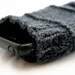 iPhone 4 Cozy-Dark Grey Hand Knit-Drawstring Pouch-Fathers Day