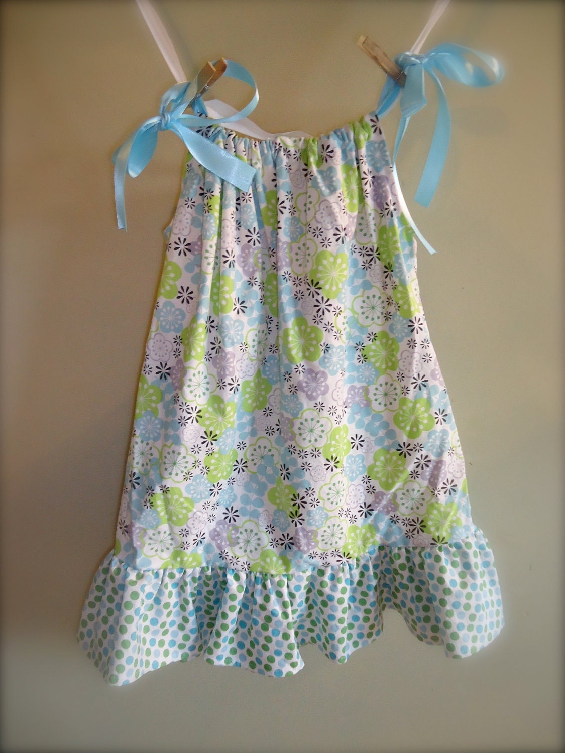 SALE Ruffle bottom Girls Pillowcase Dress