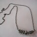 Black White Herkimer Diamond Necklace/Oxidized Sterling Silver