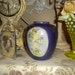 SALE....Lovely Deep Purple and Flowers Bud Vase,French Country,Cottage,Victorian