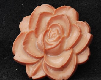 Vintage buckle Carved Rose - Caramel
