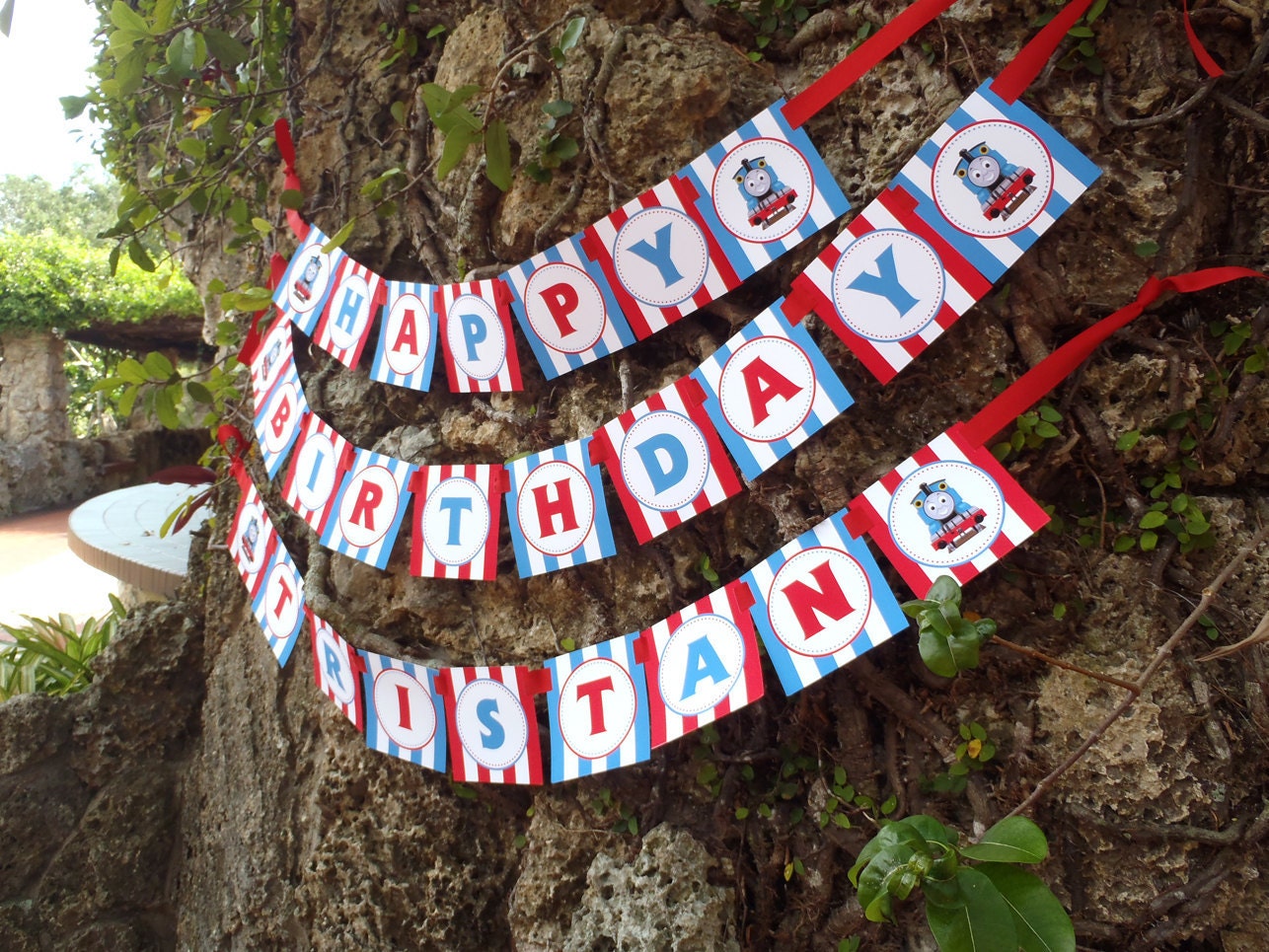 Printable DIY Thomas the Train Theme Happy Birthday Banner